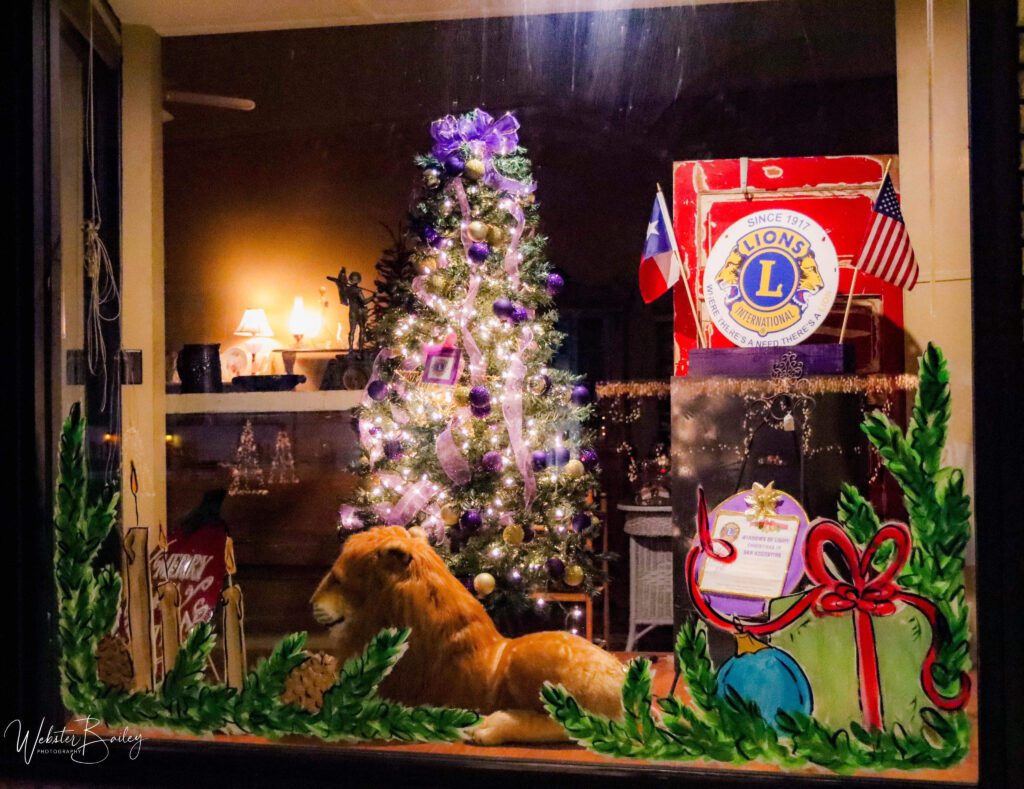 Lions Club sponsored a window in the Window of Lights