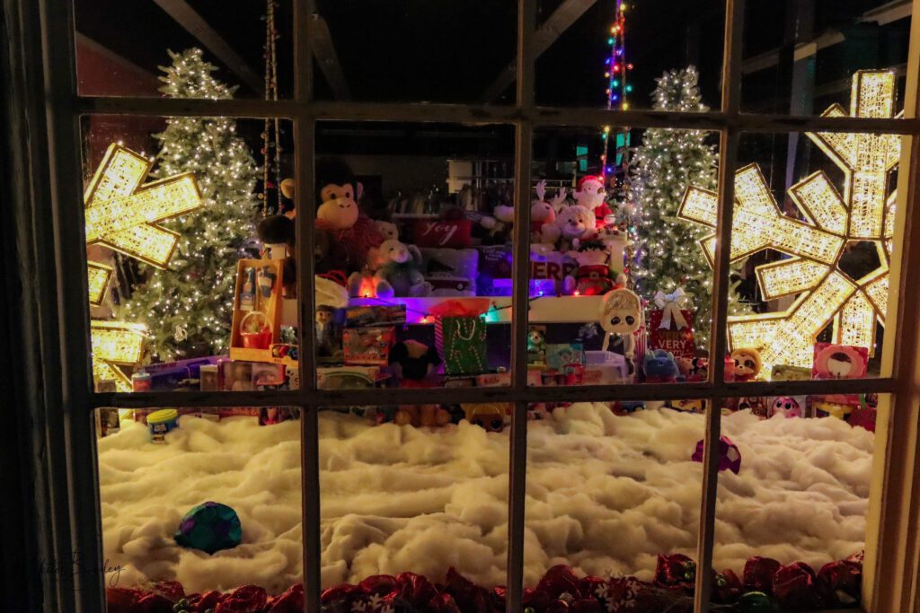 Window of Lights in the San Augustine Main Street District