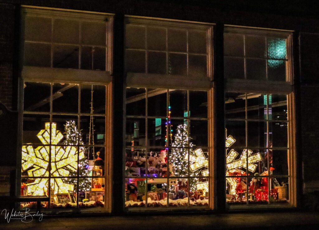 Window of lights in one of our historic buildings
